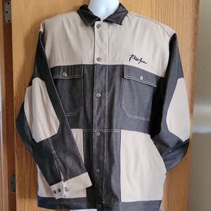 Phat Farm Black and Cream Shirt Jacket